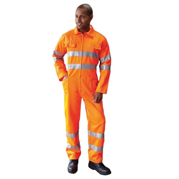 Yoko Hi-Vis polycotton overall / arbejdsbeklædning til mænd (pakke med 2 stk.)