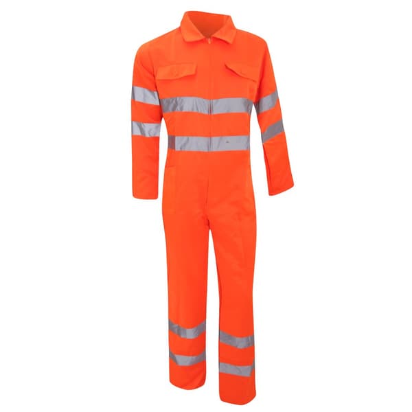 Yoko Hi-Vis polybomuldsovertrækstøj / arbejdstøj til mænd Hi Vis Orange 4XL