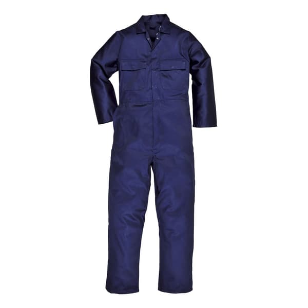 Portwest Mens Euro Work Polycotton Coverall (S999) / Workwear (Pack of 2) Navy XL x Regular