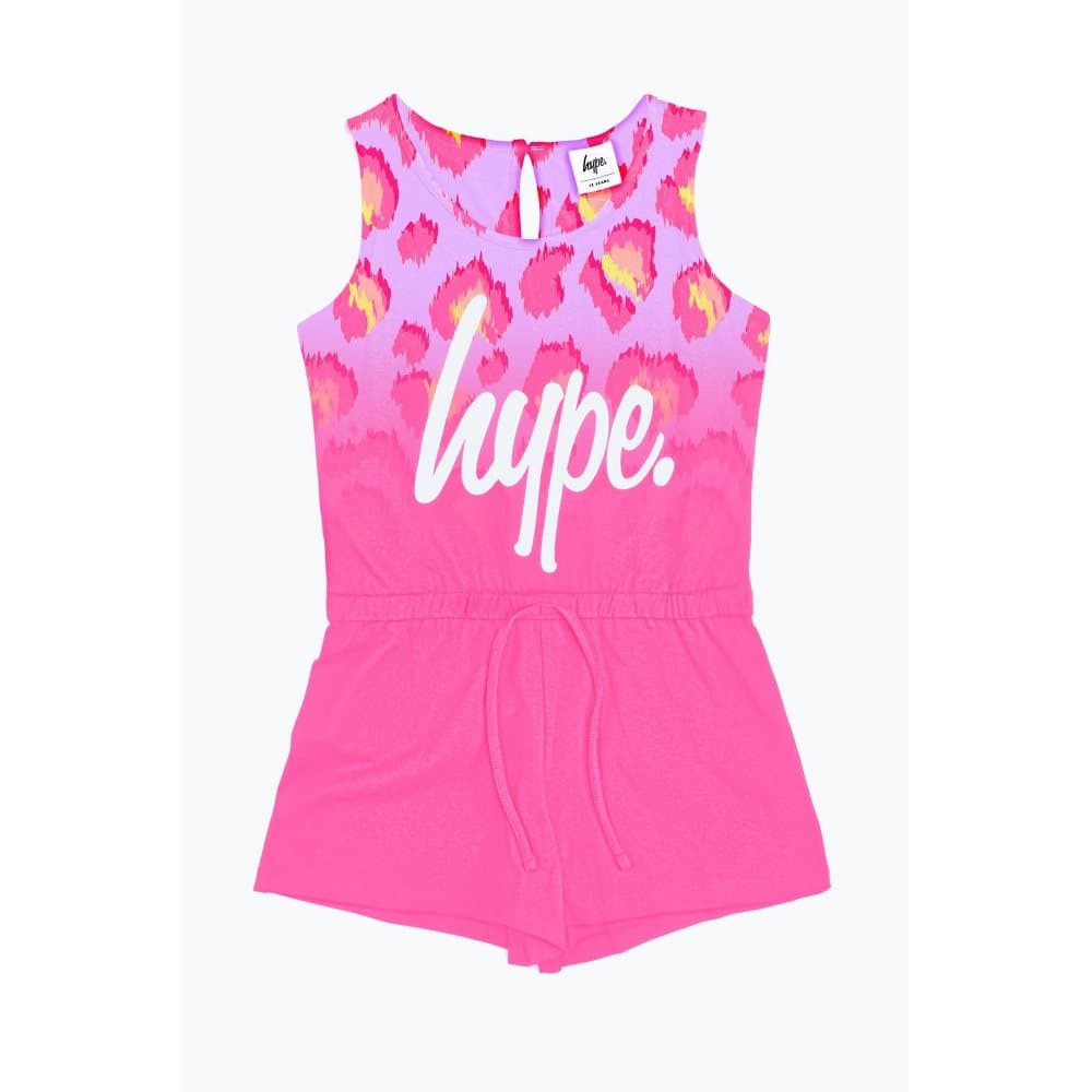Hype Playsuit för flickor bleknar med leopard