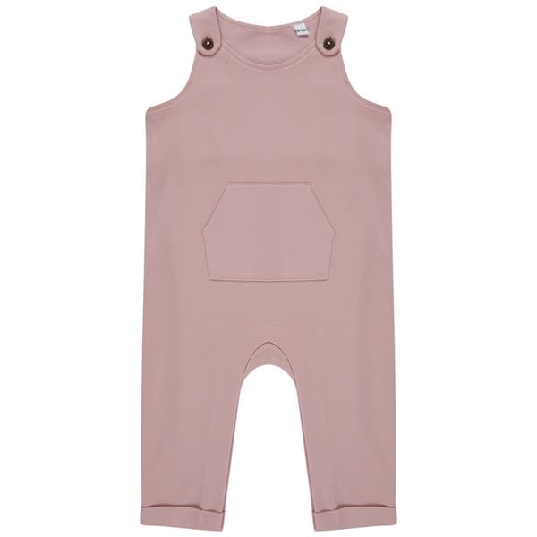 Larkwood Baby Organic Cotton Dungarees Soft Pink 24-36 Months