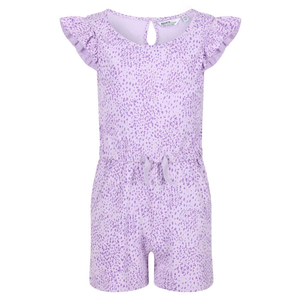 Regatta Barn/Kids Dasie Animal Print Ruffle Playsuit med djurtryck