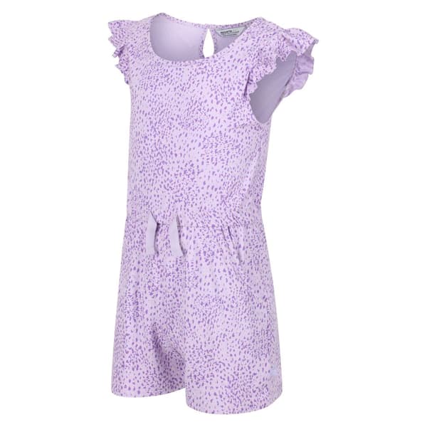 Regatta Barn/Kids Dasie Animal Print Ruffle Playsuit med djurtryck