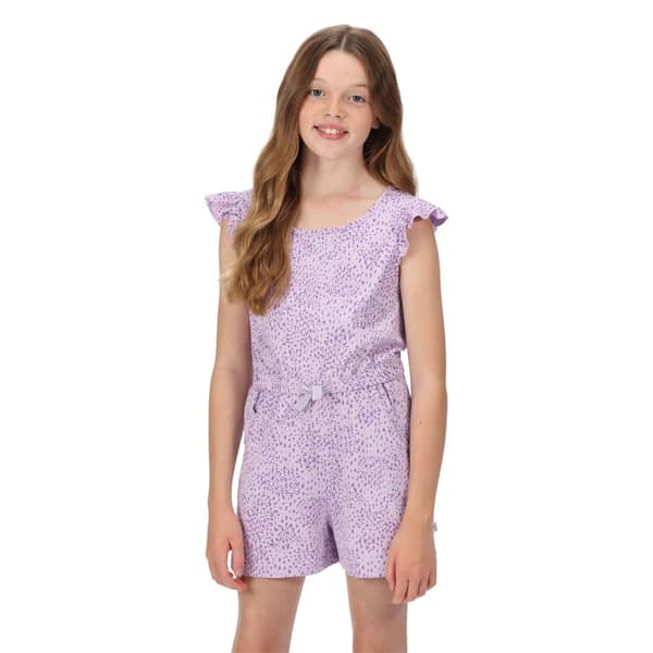 Regatta Barn/Kids Dasie Animal Print Ruffle Playsuit med djurtryck