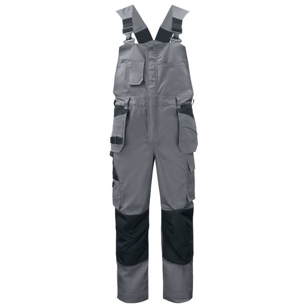 Projob Bukser til mænd med bib og seler Grey 34S