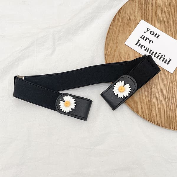 Spännlöst Elastiskt Bälte, Unisex Svart M