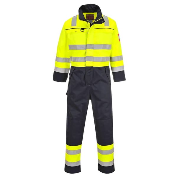 Portwest Unisex Hi-Vis Multi-Norm Overalls til voksne Yellow/Navy L R