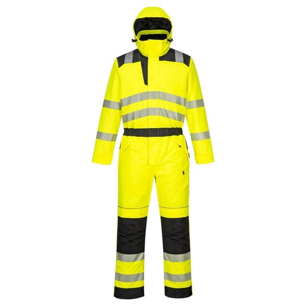 Portwest Unisex PW3 overalls til voksne med høj visuel beklædning Yellow/Black 44R