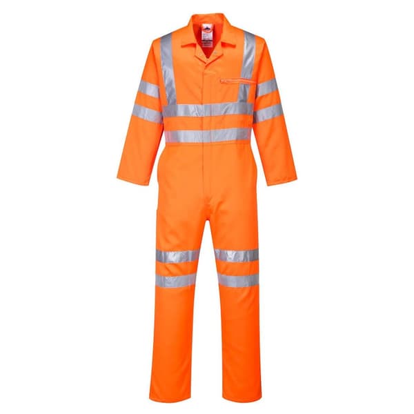Portwest Unisex serviceoveralls i polybomuld og hi-vis til voksne