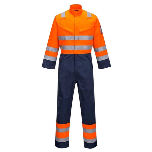 Portwest Unisex Adult Modaflame Overalls Orange/Navy S R