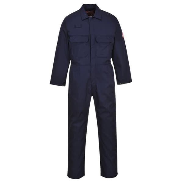 Portwest Mens Bizweld Flame Resistant Overalls Navy L L