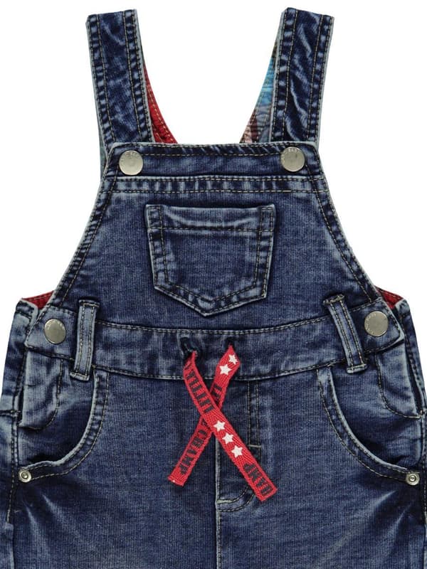 Babyblå denim-overalls Kanz