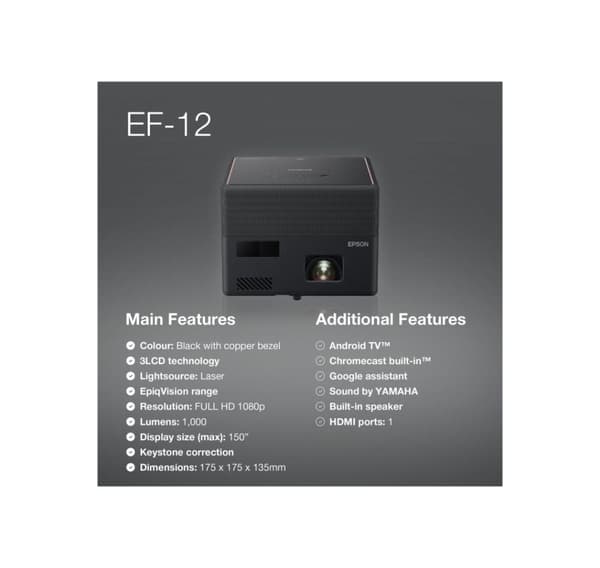 Epson, Mini 3LCD -projektori, EF-12