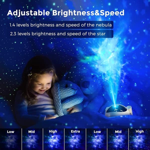 Astronaut Nattlampa / Galaxylampa - Nebula Stjärnprojektor medStjärnhimmelsprojektor
