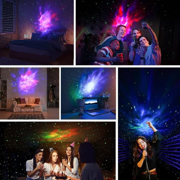 Astronaut Nattlampa / Galaxylampa - Nebula Stjärnprojektor medStjärnhimmelsprojektor