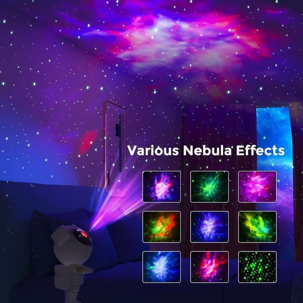 Astronaut Nattlampa / Galaxylampa - Nebula Stjärnprojektor medStjärnhimmelsprojektor