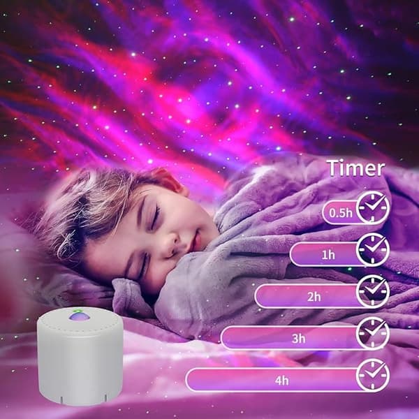 Galaxy Projektorlampa med Timer & Fjärrkontroll – Stjärnprojektor för Sovrum & Fest