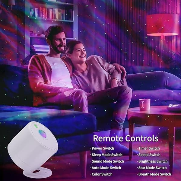Galaxy Projektorlampa med Timer & Fjärrkontroll – Stjärnprojektor för Sovrum & Fest