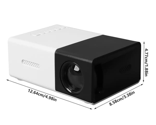 Lollanda Mini Projektor - Full HD 1080p, upp till 60" bild, kompakt och bärbar, surroundljud, effektiv värmeavledning, för hemma & utomhus