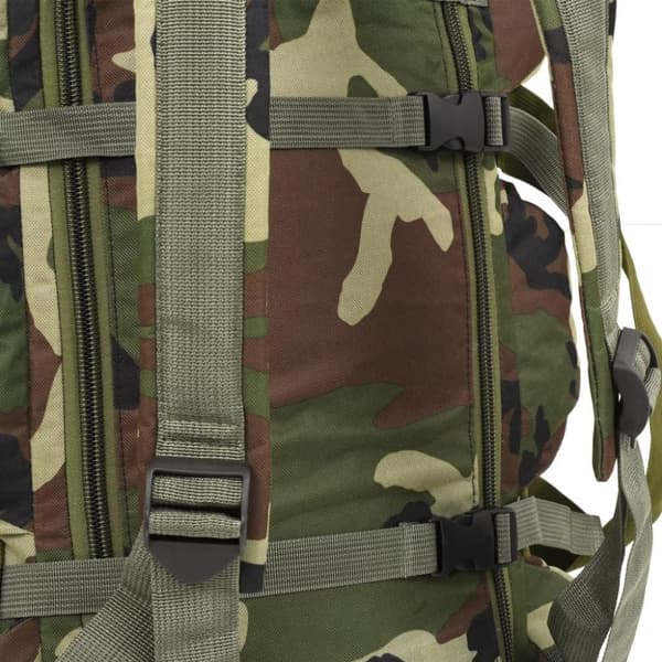 vidaXL 3-i-1 Militärinspirerad duffelväska 90 L kamouflage