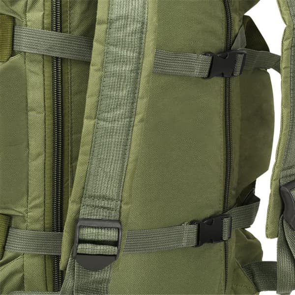 vidaXL duffelbag i 3-i-1 army-stil 90 l olivengrøn