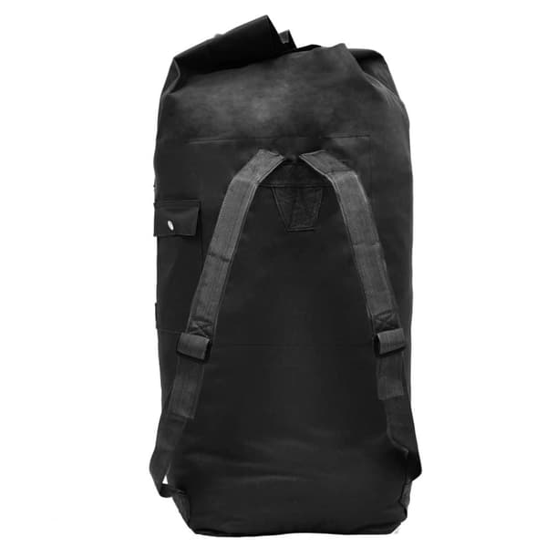 vidaXL duffeltaske i militærstil 85 l sort