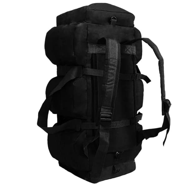 vidaXL 3-in-1 armeijatyylinen merimiessäkki 90 l musta