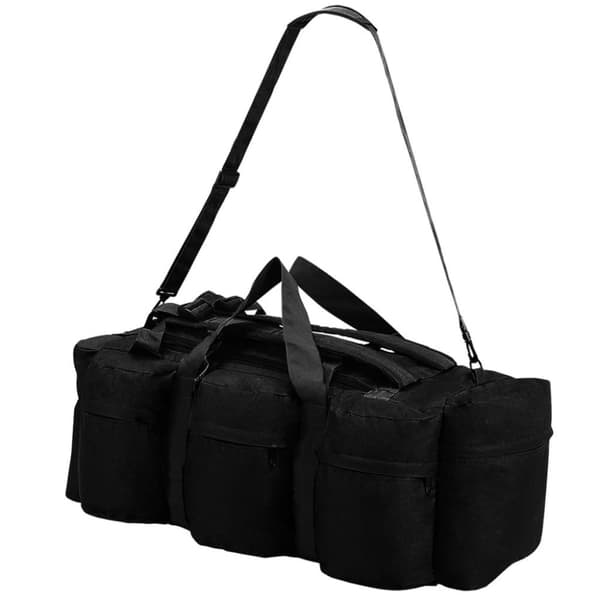 vidaXL 3-in-1 armeijatyylinen merimiessäkki 90 l musta