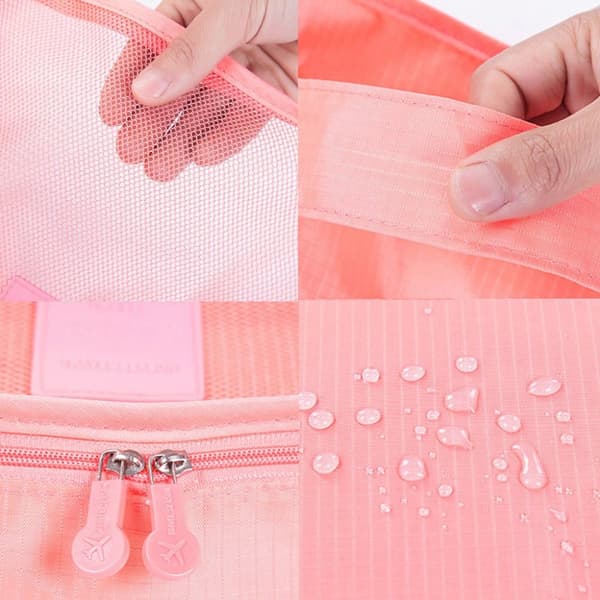 Large Capacity Storage 6 In 1 Organizer Pink
