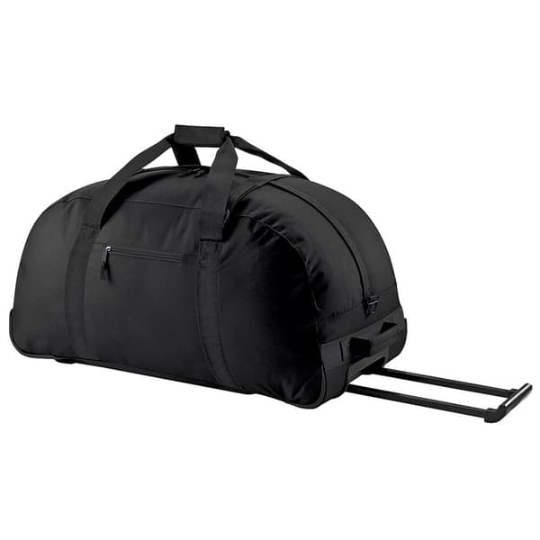 BagBase Classic Wheelie Holdall / Duffle Travel Bag Black One Size