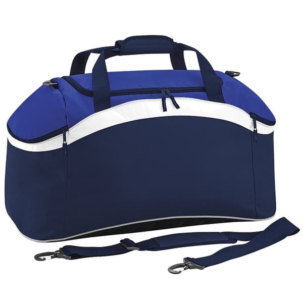 BagBase Teamwear Sport Holdall / Duffle Bag (54 Litres) (Pack of 2) French Navy/ Bright Royal/ White One Size