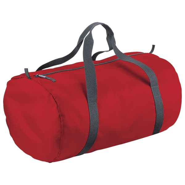 BagBase Packaway Barrel Bag / Duffle Water Resistant Travel Bag (32 Litres) (Pack of 2)