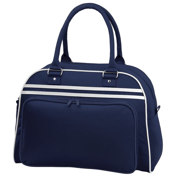 Bagbase Retro Bowling Bag (23 Litres) French Navy/White One Size