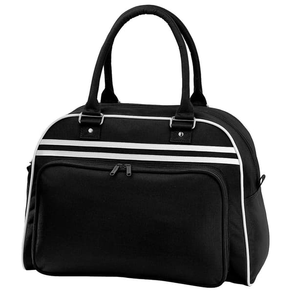 Bagbase Retro Bowling Bag (23 Litres) Black/White One Size