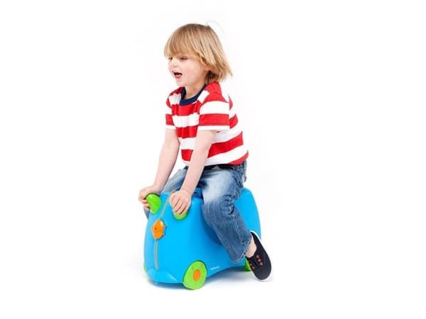 Trunki Terrance, Tralle, Hard overflate, Blå, Plast, 4 hjul, Glidelås