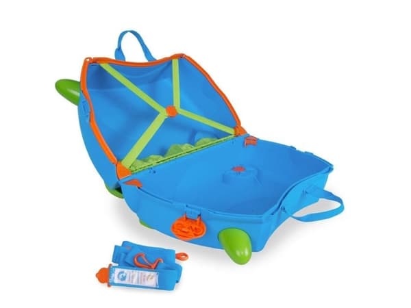Trunki Terrance, Tralle, Hard overflate, Blå, Plast, 4 hjul, Glidelås
