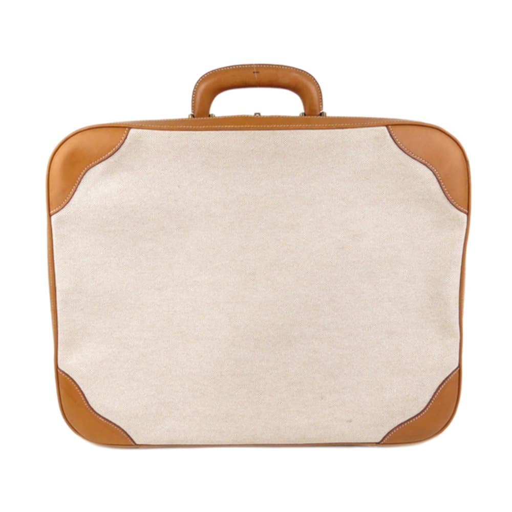 Hermes Canvas Travel Bag Brown