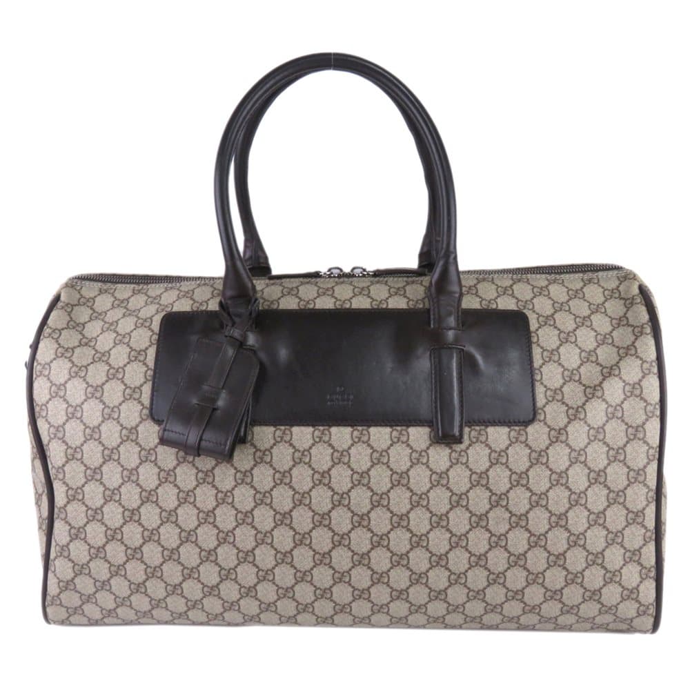 Gucci GG Supreme Duffle Bag Brown