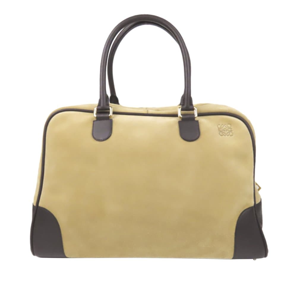 Loewe Amazona 45 Leather Boston Bag Brown