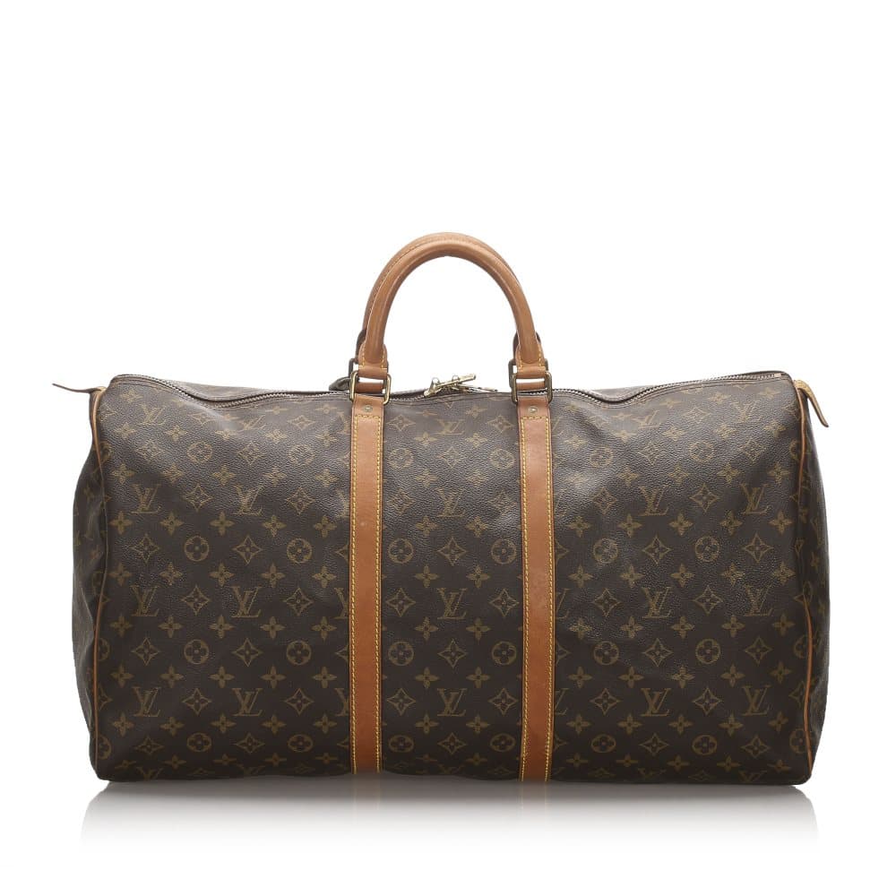 Louis Vuitton Monogram Keepall Bandouliere 55 Brown