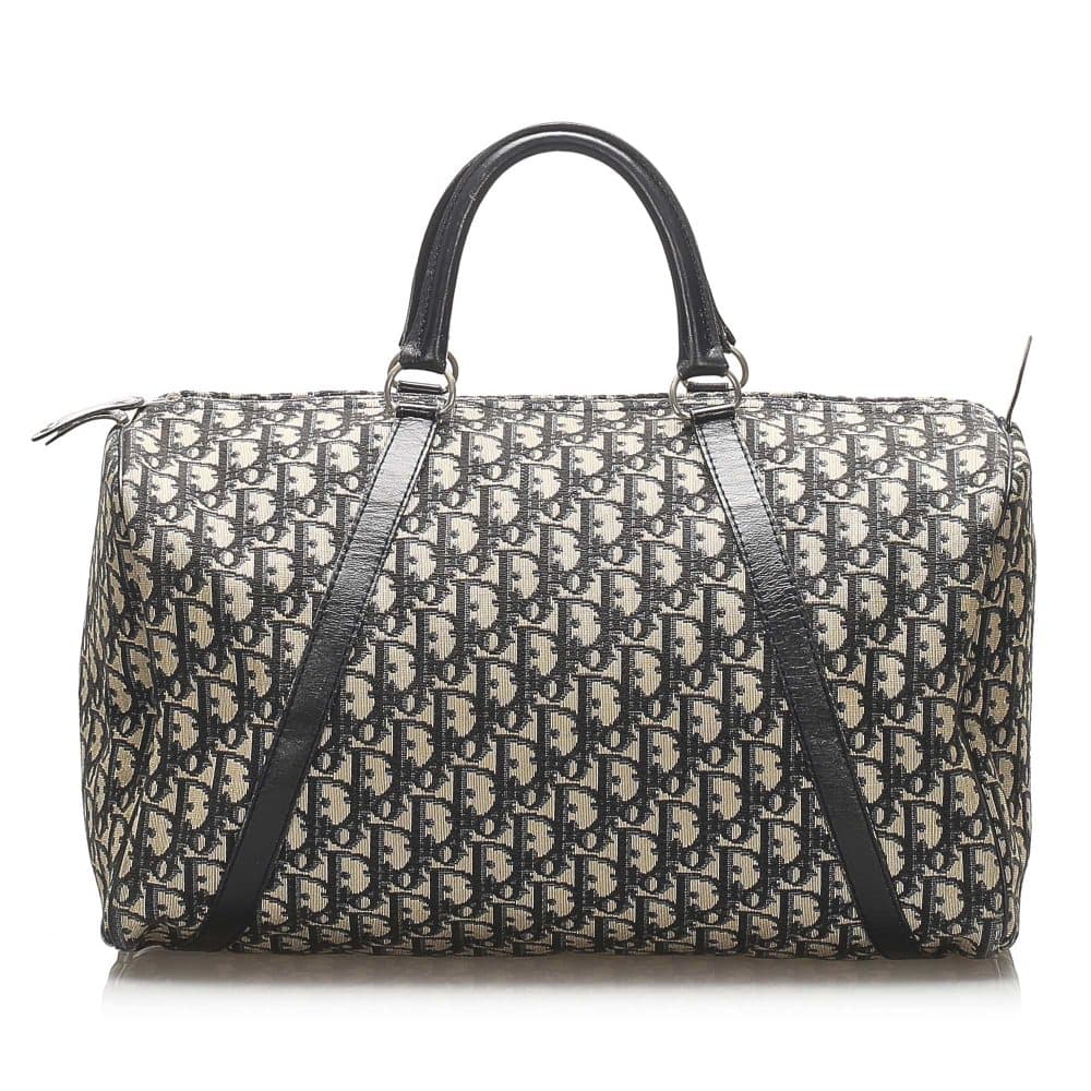 Dior Dior Oblique Canvas Boston Bag Gray