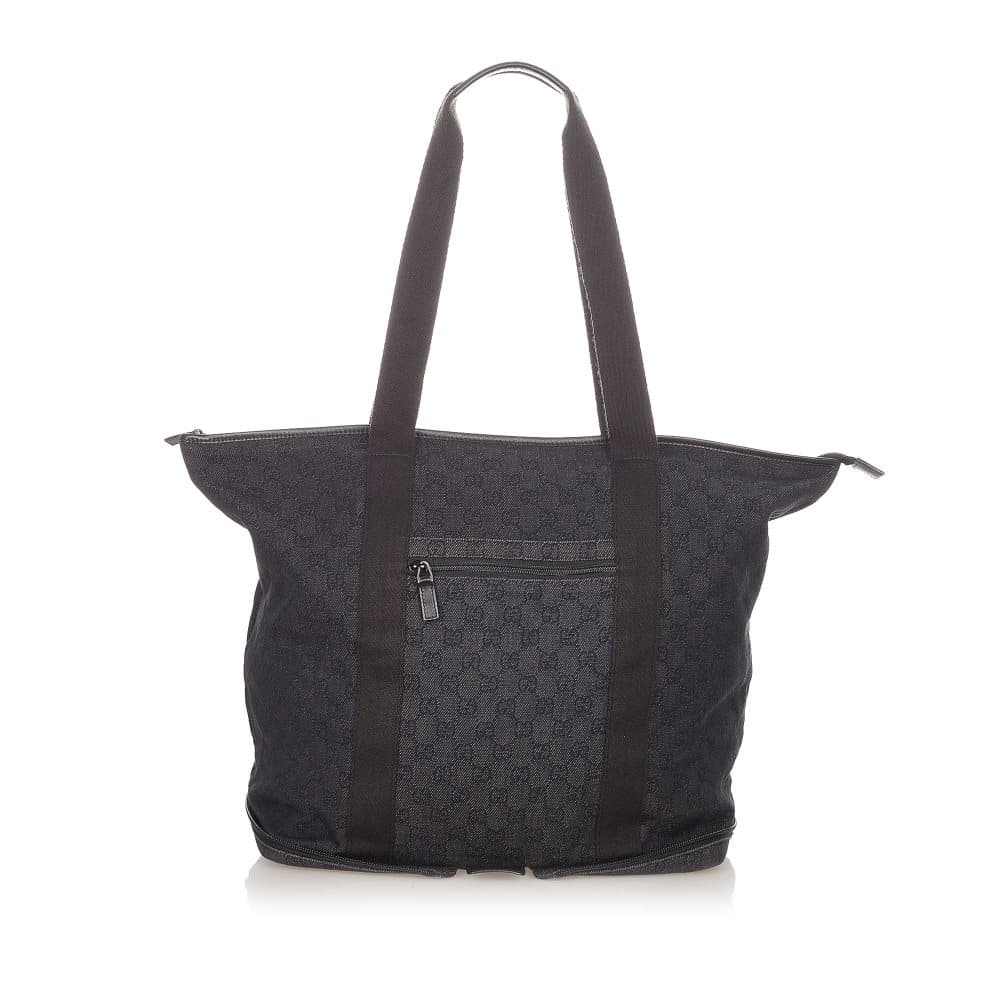 Pre-owned Gucci GG Canvas Travel Bag Black