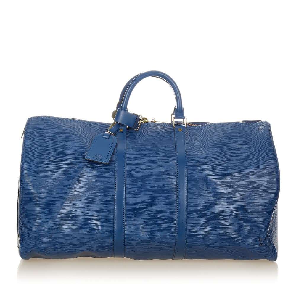 Pre-owned Louis Vuitton Epi Keepall 50 Blue