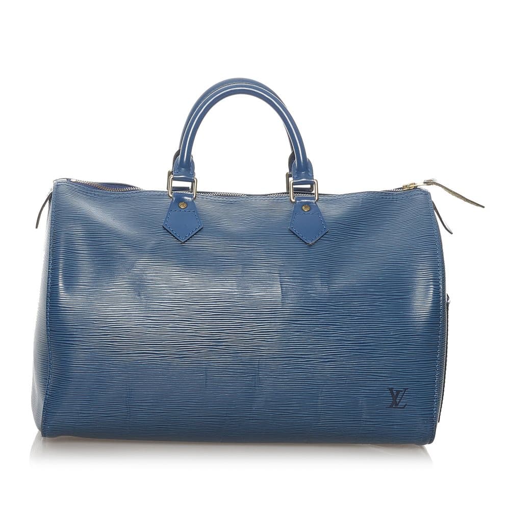 Pre-owned Louis Vuitton Epi Speedy 35 Blue