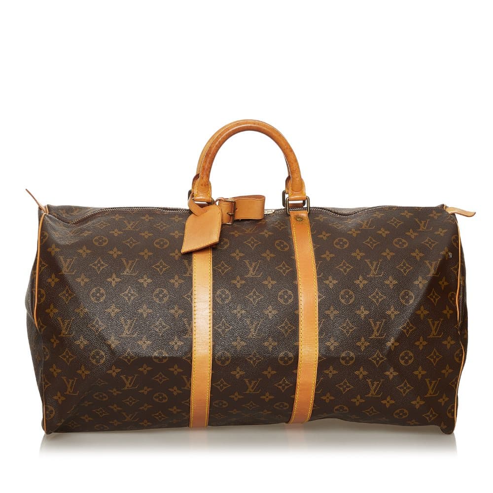 Pre-owned Louis Vuitton Monogram Keepall 55 Brown