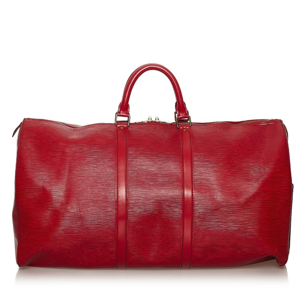 Pre-owned Louis Vuitton Epi Keepall 55 Red
