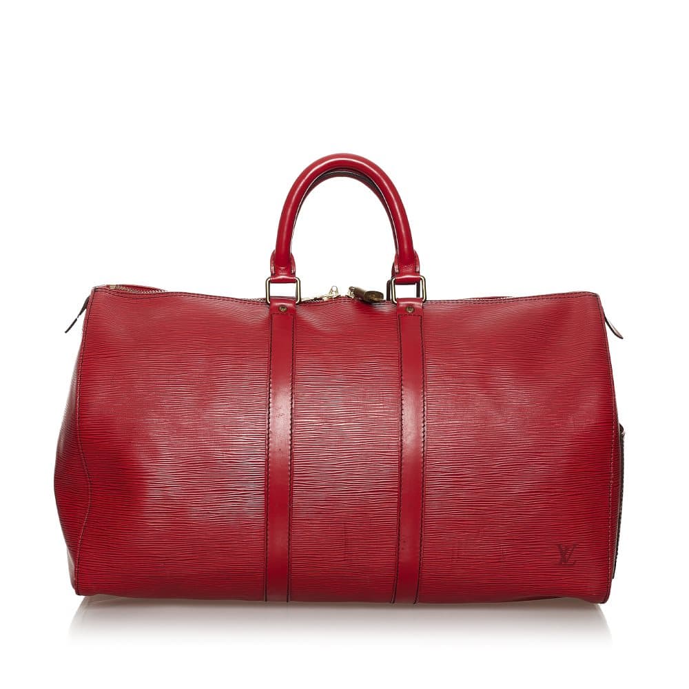 Pre-owned Louis Vuitton Epi Keepall 45 Red