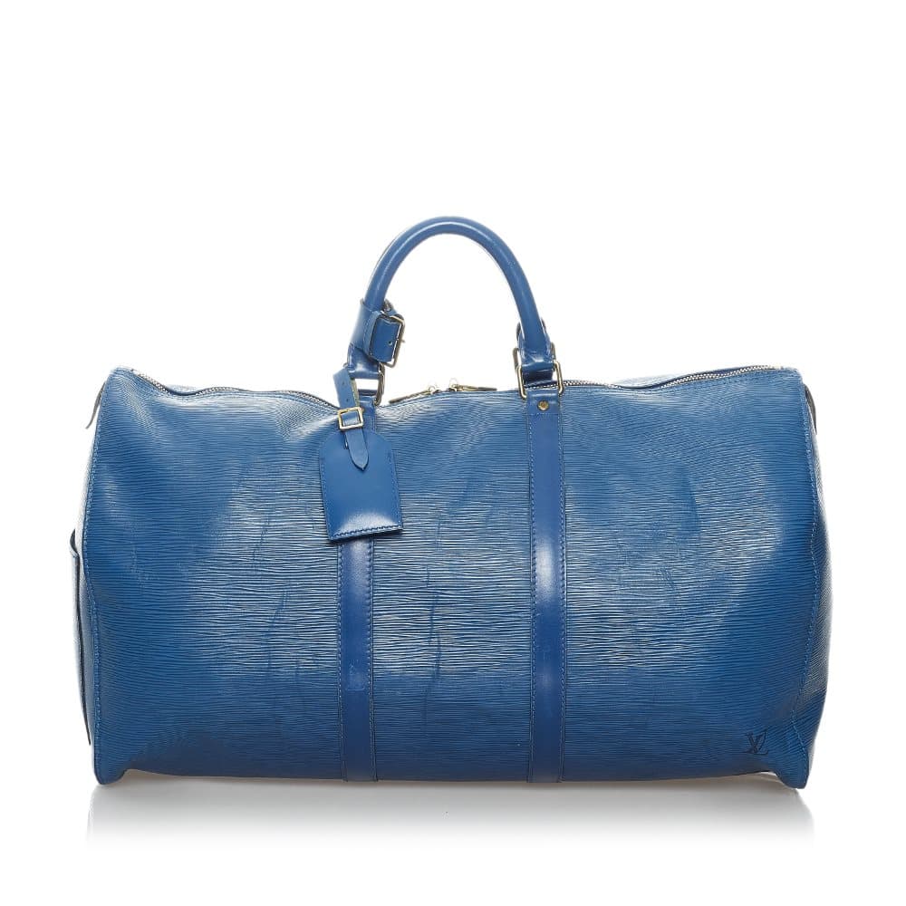 Pre-owned Louis Vuitton Epi Keepall 50 Blue