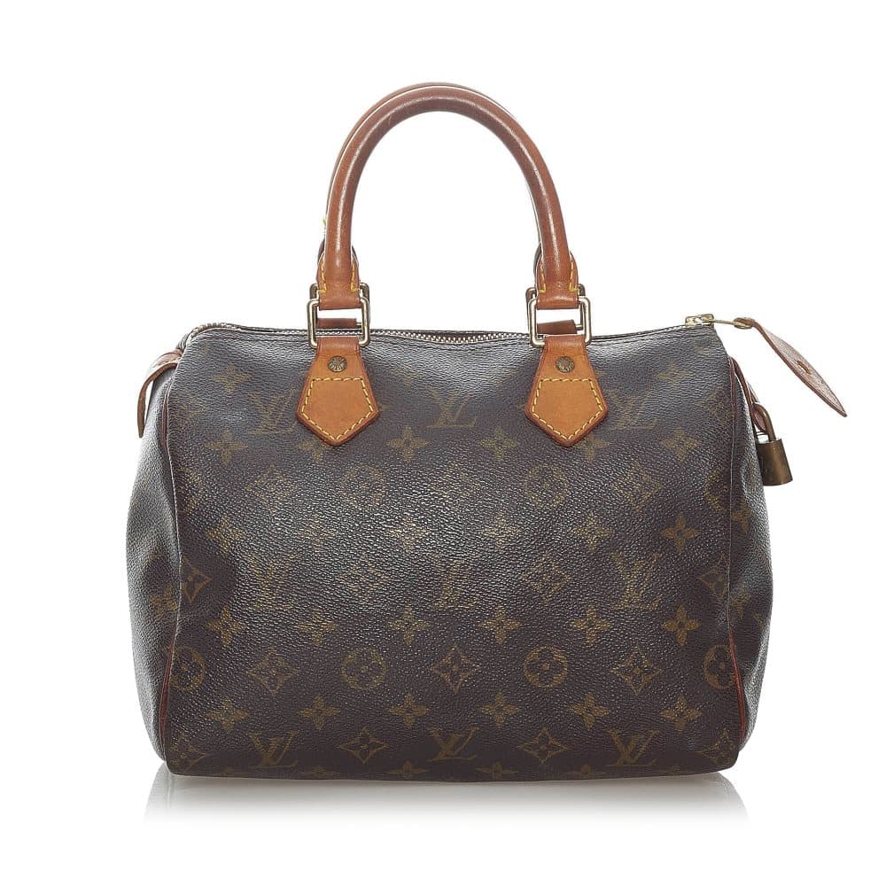 Pre-owned Louis Vuitton Monogram Speedy 25 Brown