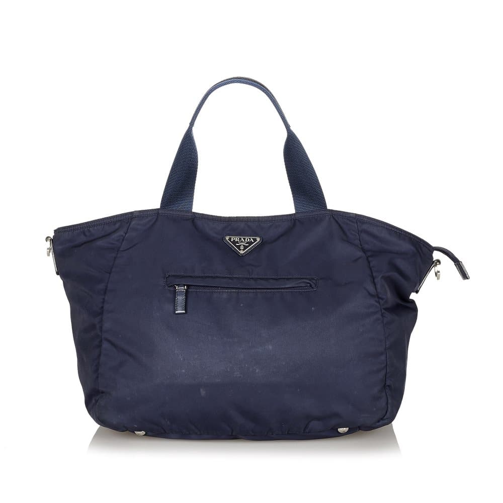 Pre-owned Prada Tessuto Travel Bag Blue